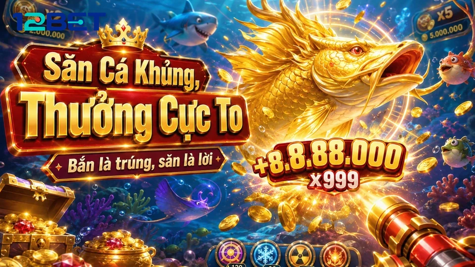 Tách điểm săn thưởng khỏi guồng nổ hũ slot khi xem cảnh bắn cá 12BET